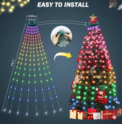 RGBIC Christmas Tree Lights DIY LED