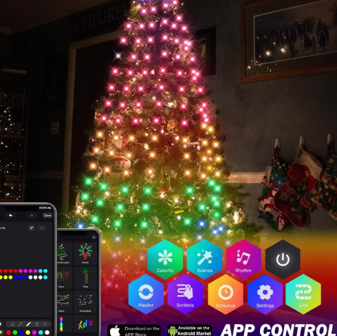 RGBIC Christmas Tree Lights DIY LED