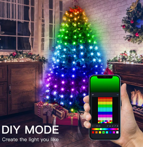 RGBIC Christmas Tree Lights DIY LED