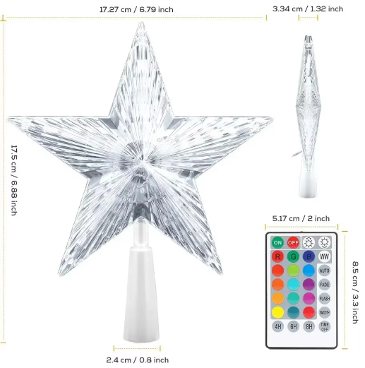 Christmas Tree Topper Star Light